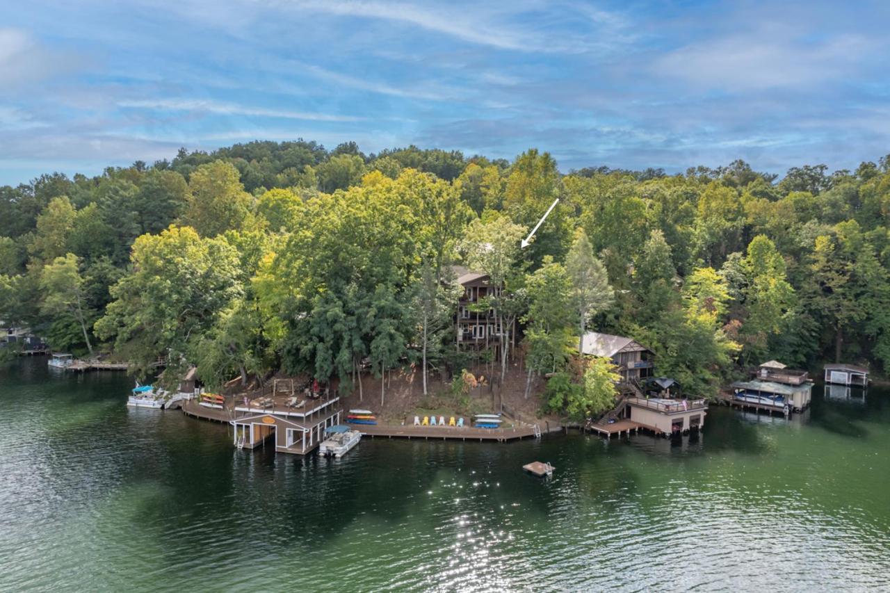 Russell'S Fort At White Oak Point: Historical Cabin On Lake Lure, Luxury, Direct Lake Access! Villa Esterno foto