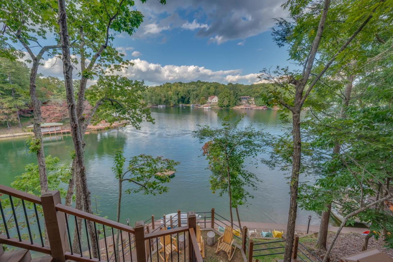 Russell'S Fort At White Oak Point: Historical Cabin On Lake Lure, Luxury, Direct Lake Access! Villa Esterno foto