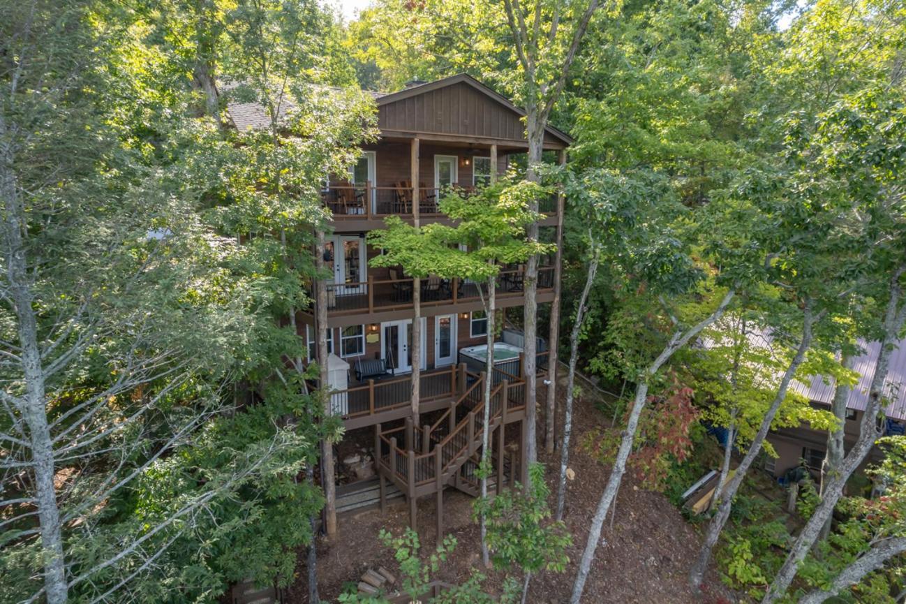 Russell'S Fort At White Oak Point: Historical Cabin On Lake Lure, Luxury, Direct Lake Access! Villa Esterno foto